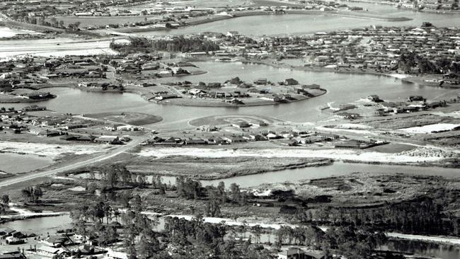 Some of the canal estates under construction.