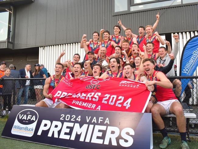 The Victorian Amateur Football Association (VAFA) William Buck Premier Men’s Grand Final Match — Old Brighton vs. Old Scotch — Friday, September 27, 2024: Old Scotch win the Premier Grand Final Match. Picture: Jack Colantuono