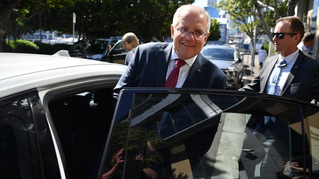 Scott Morrison, in Sydney on Tuesday, has called for Anzac Day to be commemorated as fully as possible Picture: Joel Carrett