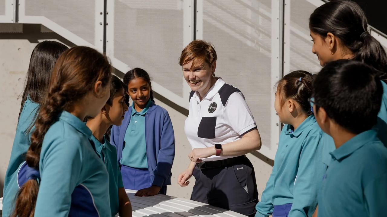 European Space Agency Astronaut Reserve Dr Meganne Christian was another guest speaker and spoke with students at Bayanami Public School as part of the Future Space Program. Picture: Powerhouse Future Space Launch/Maja Baska