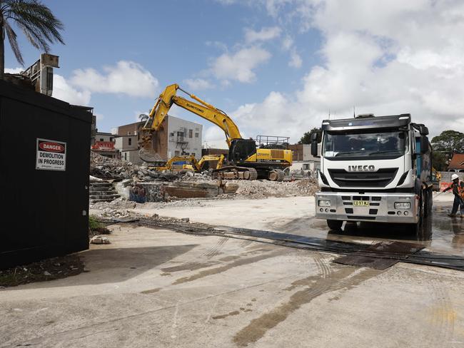 Balmain Leagues club demolition begins on Victoria Rd. Picture: Sam Ruttyn