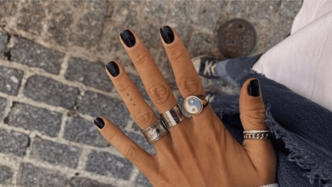 Here are our favourite black nail polishes. Image: Pinterest