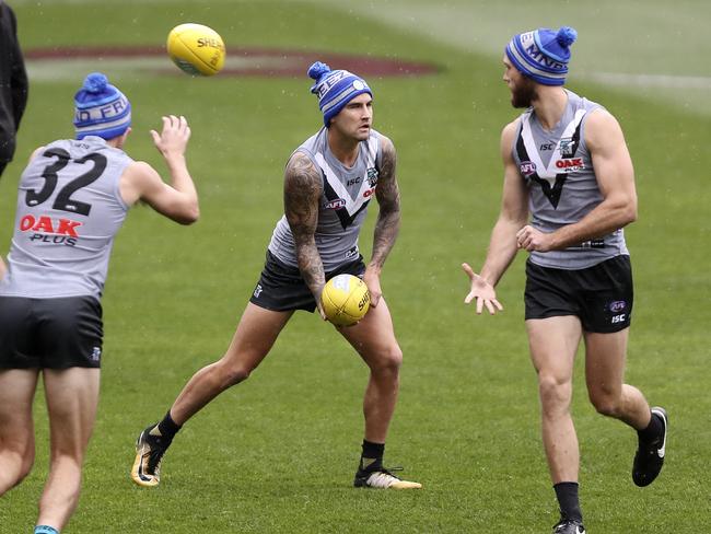 07/06/18 - AFL - Port Adelaide's Captains Run at Adelaide Oval. Chad Wingard.  Picture SARAH REED