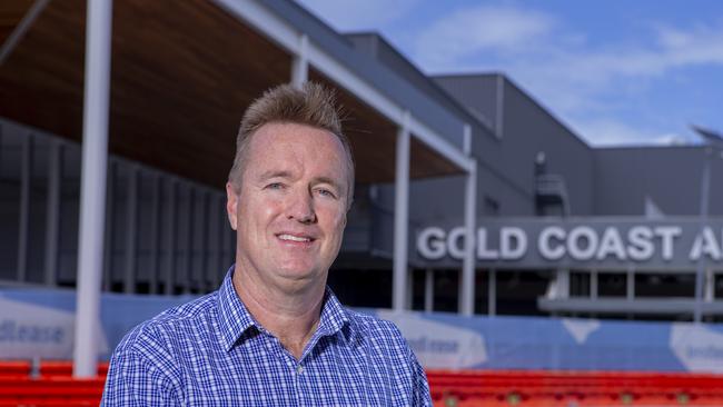 Queensland Airports Limited CEO Chris Mills outside the Gold Coast Airport following the Federal Government’s announcement that Australia’s international border will reopen fully from 21 February 2022. Picture: Jerad Williams