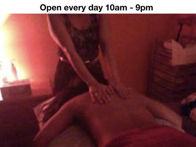 An online advertisement for Good Fortune Massage. Picture: Supplied