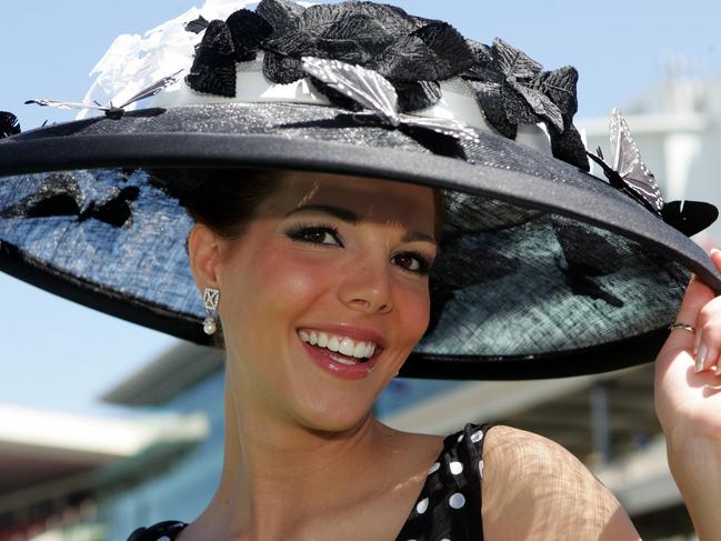 Natalie Sady at Derby Day 2004. Picture: Gregg Porteous