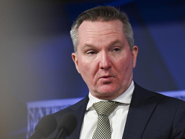 CANBERRA, Australia - NewsWire Photos - July 17, 2024:  Minister for Climate Change and Energy, Chris Bowen addresses the National Press Club of Australia in Canberra. Picture: NewsWire / Martin Ollman