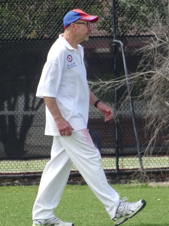 Garry Giese in the field for Maribyrnong Park St Marys during his 400th game.