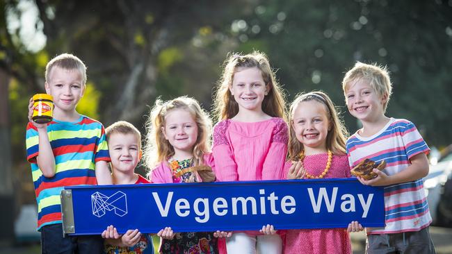 Cook Street in Port Melbourne was renamed Vegemite Way, because the street is home to the factory where the Vegemite is made. Picture: Eugene Hyland