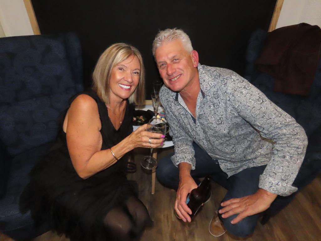 Jan and Richard at the opening of Tannins at Torquay.