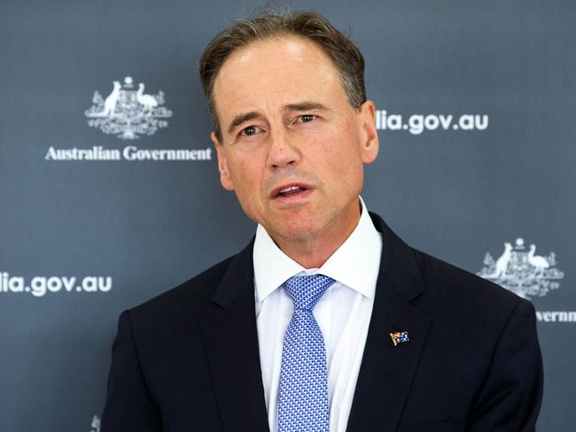 Greg Hunt at Mount Martha Surf Club in Melbourne on Sunday. Picture: Sarah Matray