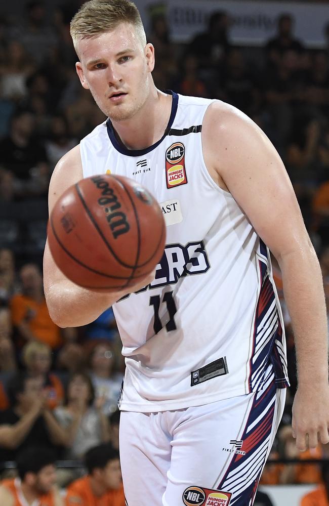 NBL big man Harry Froling is in dominant form with the RedCity Roar in the QSL. Picture: Ian Hitchcock/Getty Images