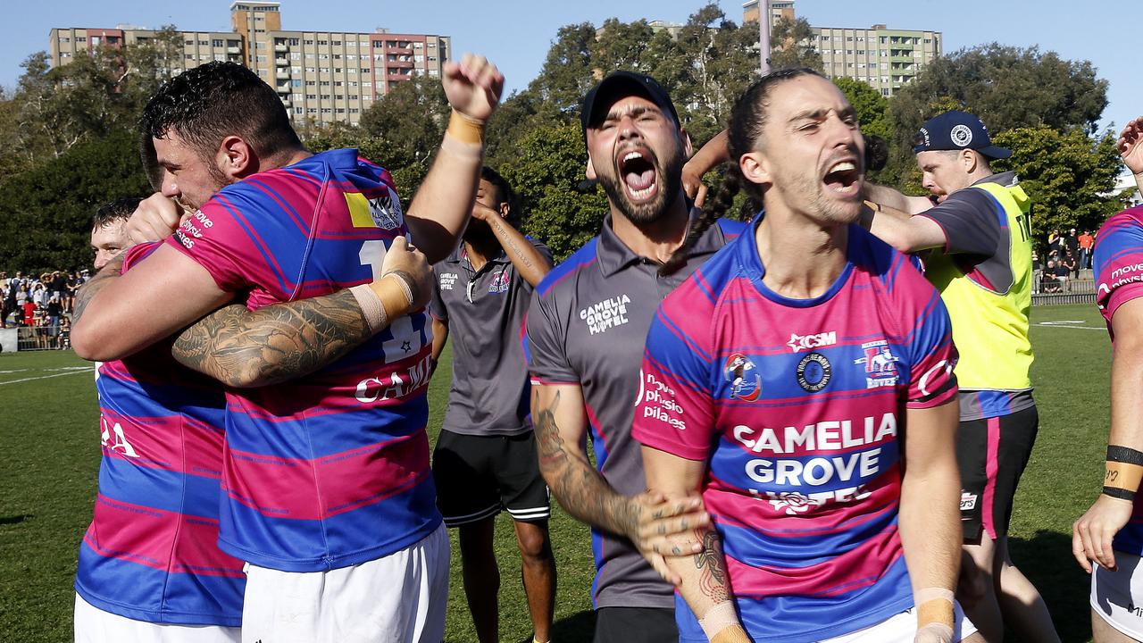 Alexandria Rovers enjoy the win. Picture: John Appleyard