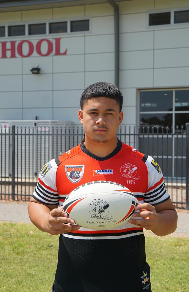 Kanye Puiavase from Kirwan State High School's rugby league program.