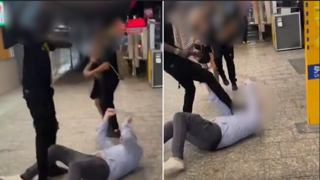 A shocking video has emerged on social media of a man’s face being stomped on during a brawl in Fortitude Valley.