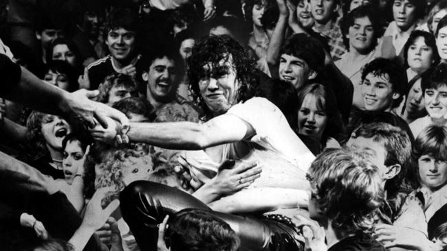 Cold Chisel singer Jimmy Barnes on the band’s 1983 Last Stand tour. Pic: Supplied