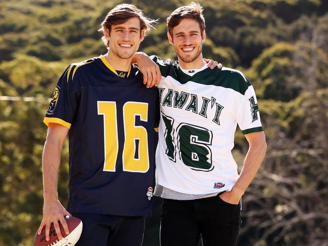 Zac and Jordan Stenmark are often on opposite sides of the sporting fence. Picture: Sam Ruttyn