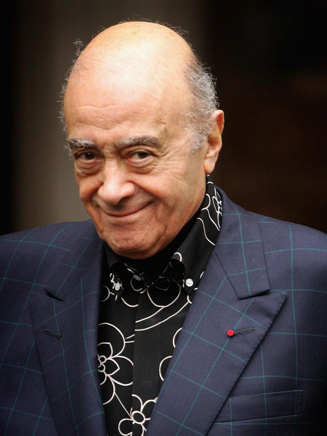 Mohammed al-Fayed leaves court during the Diana Inquest at the High Court. Picture: Getty Images.