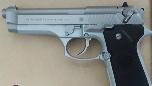 The loaded Beretta pistol allegedly found by the Strike Force Raptor. Picture: NSW Police