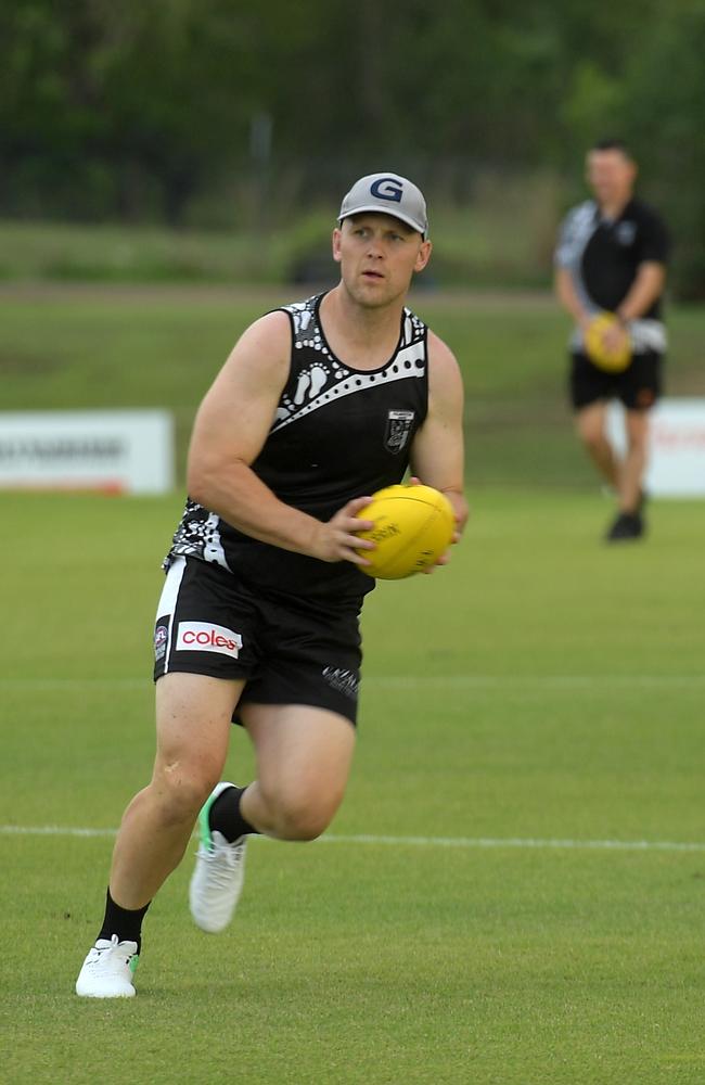 Gary Ablett Jr training with the Magpies ahead of his NTFL debut. Picture: (A)manda Parkinson