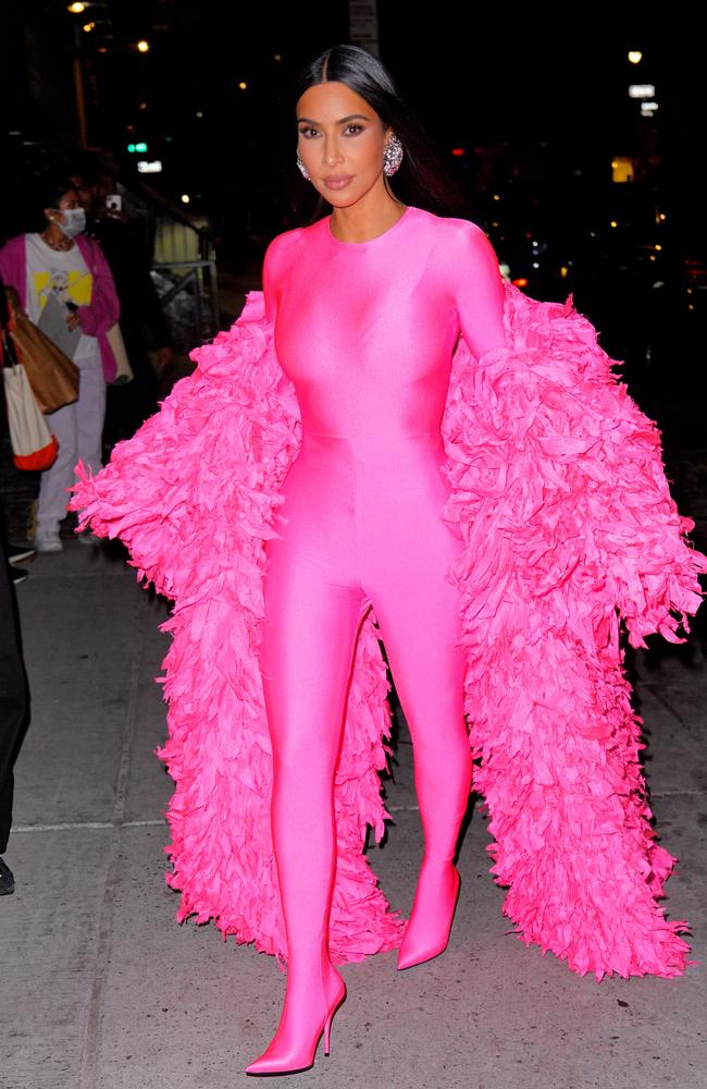 Bird of a feather. Kim Kardashian, wearing Balenciaga, in New York. Picture: Gotham/GC images