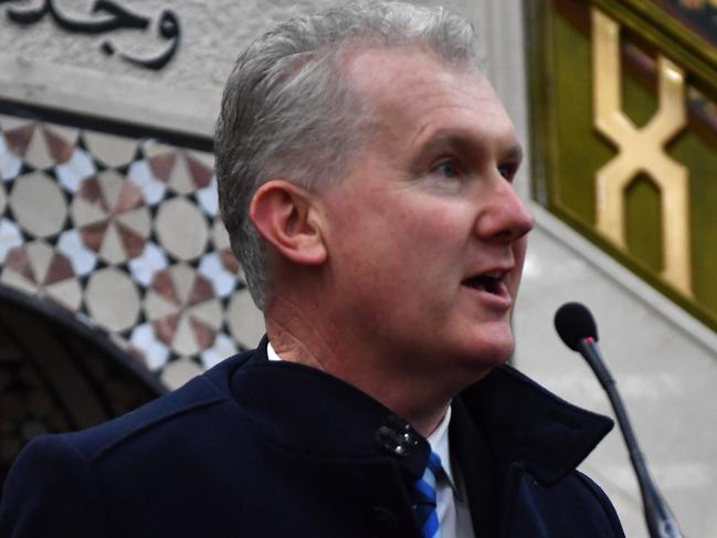 Watson MP Tony Burke at Lakemba Mosque. Picture: AAP