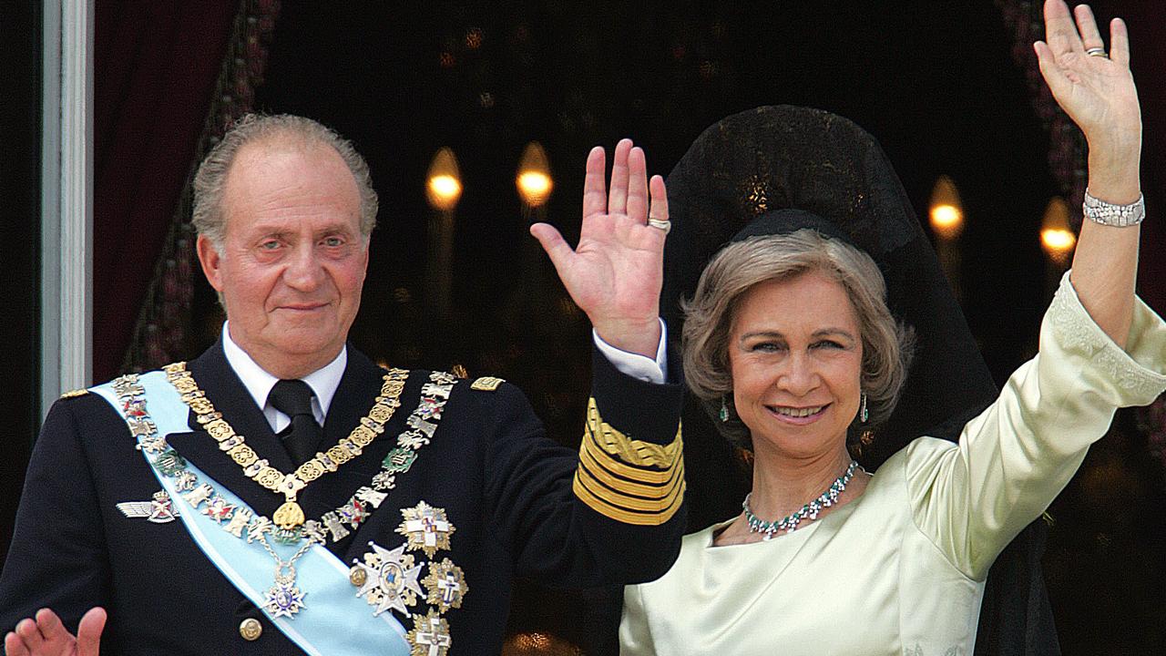 Juan Carlos of Spain and his wife Sofia. Picture: Christophe Simon/AFP