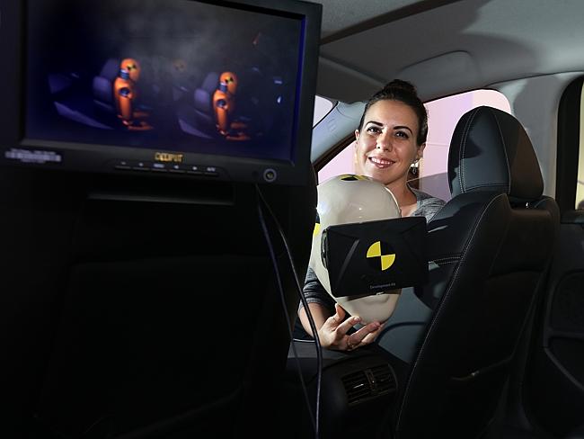 Taking a virtual spin ... Mariana Cidade with new car crash simulator.