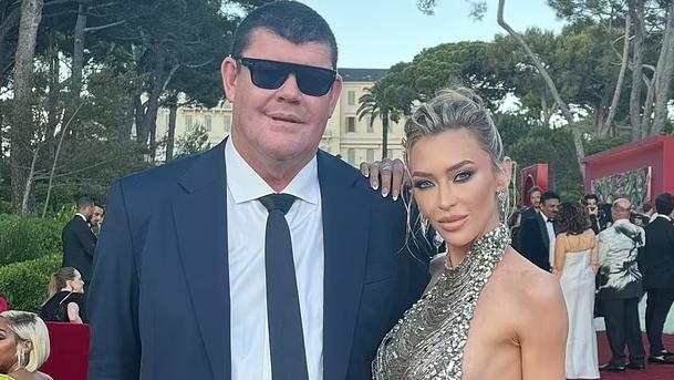 James Packer with girlfriend Renee Blythewood at Cannes film festival last year. Picture: Instagram
