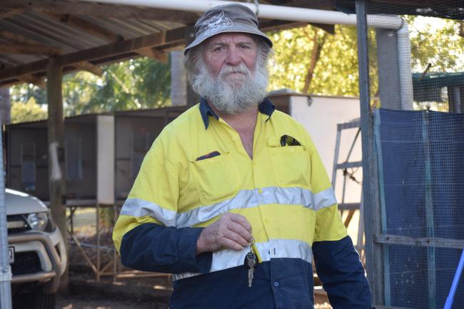 Rodney Marshall with the keys to his new property in Mundubbera. Picture: Philippe Coquerand