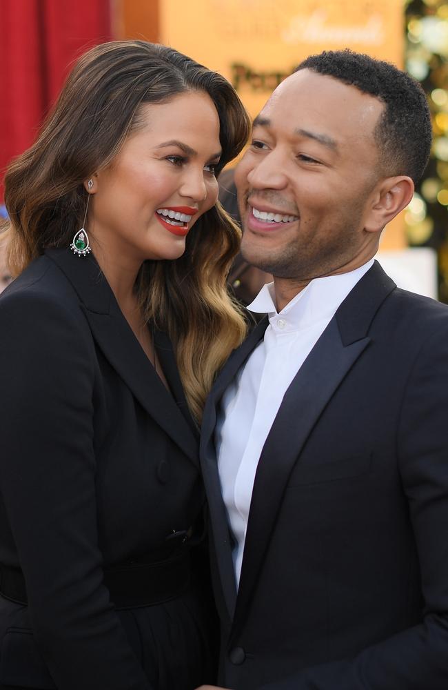 Chrissy Teigen and John Legend attend the 23rd Annual Screen Actors Guild Awards at The Shrine Expo Hall on January 29, 2017 in Los Angeles, California. Picture: Getty
