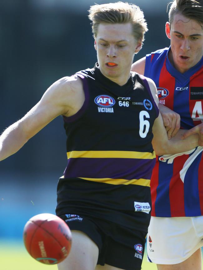 Charlie Spargo in action for the Murray Bushrangers. Picture: Stuart Milligan