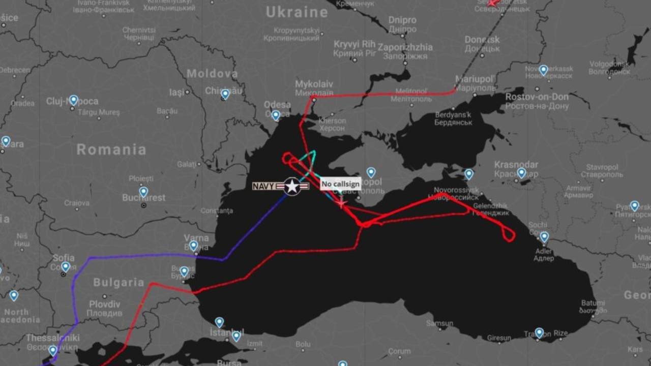 Radar shows NATA aircraft near the Crimea.