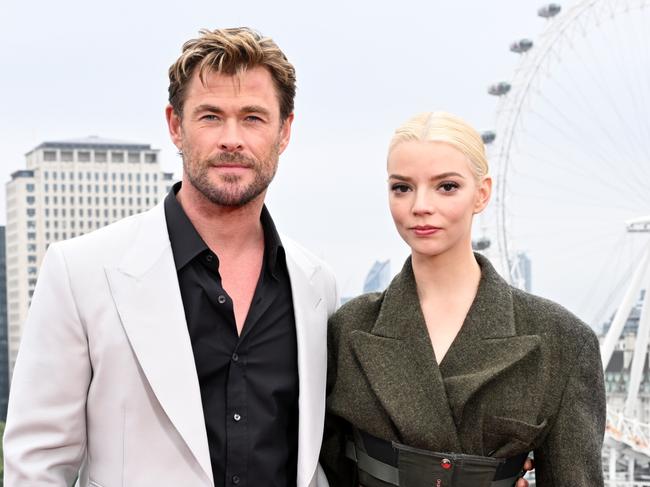 LONDON, ENGLAND - MAY 18: Chris Hemsworth and Anya Taylor-Joy attend the London photocall of "Furiosa: A Mad Max Saga" at Corinthia Hotel London on May 18, 2024 in London, England. (Photo by Jeff Spicer/Getty Images for Warner Bros. Pictures)