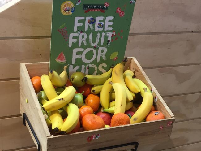 Free fruit at Harris Farm Markets. Picture: Jenifer Jagielski.