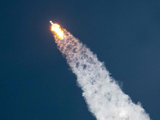 The SpaceX Falcon 9 rocket and Dragon spacecraft launches from Cape Canaveral, Florida. Picture: Brandon Bell/Getty Images/AFP