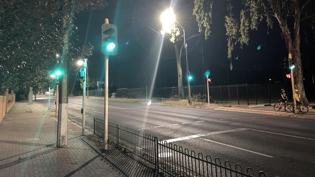 Marryatville High School pedestrian crossing lights on Kensington Road. Picture: Supplied