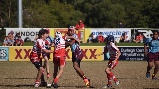 Brisbane Broncos Old Boys action: Keebra Park v Palm Beach Currumbin.