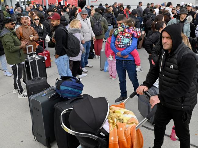 Passengers begin to board a ferry to the Athens port of Piraeus on February 4, 2025 in Santorini Island, Greece. Picture: Getty Images