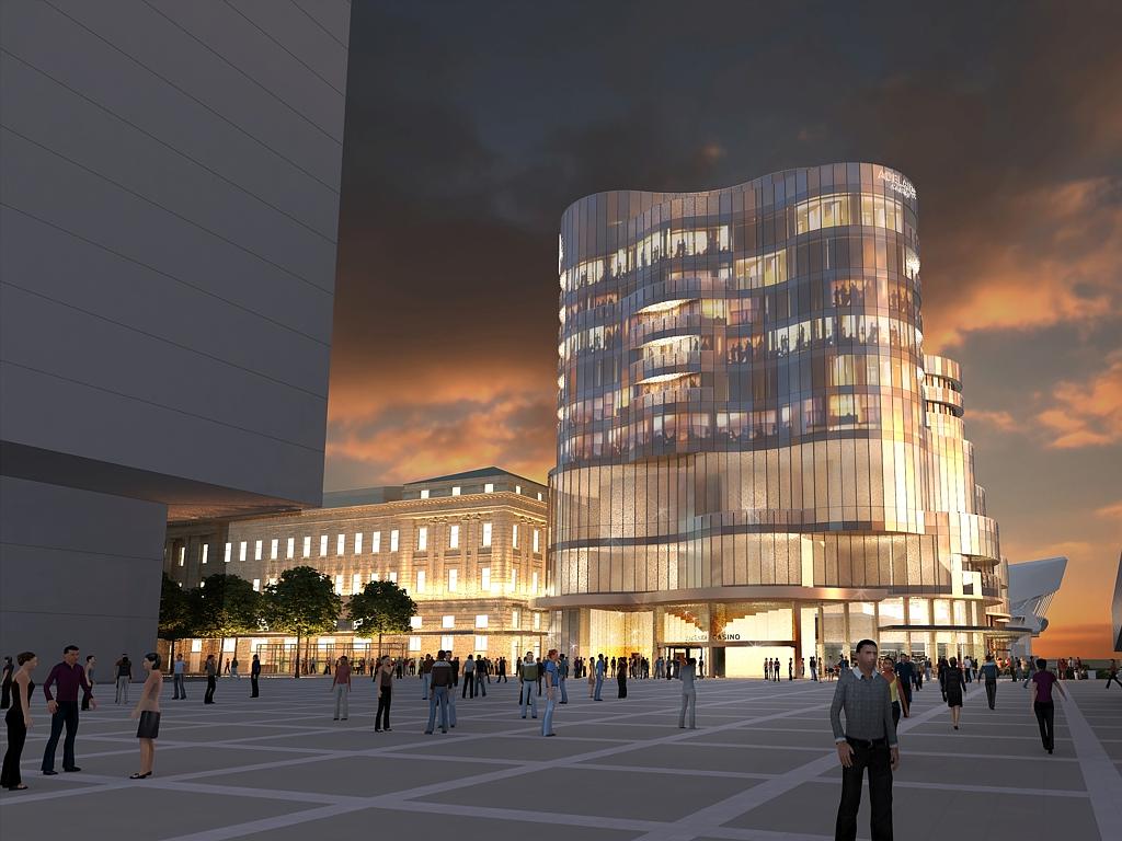 New designs for the proposed redevelopment of the Adelaide Casino have been released. Picture: SkyCity