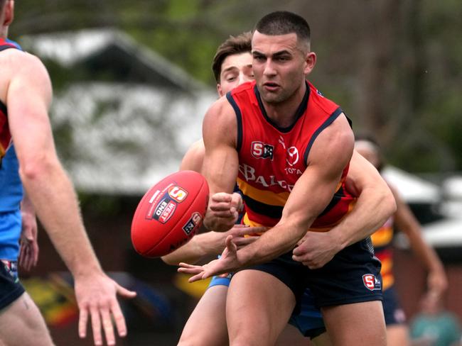 Josh Rachele selection was a sideshow for the bumper crowd of 4147 at Unley Oval. Picture: Dean Martin