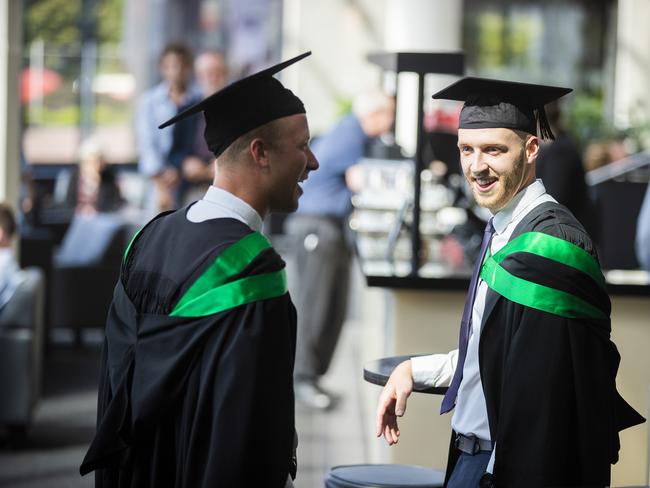 University of Tasmania Hobart Graduations 2019, Wednesday morning. Picture: RICHARD JUPE
