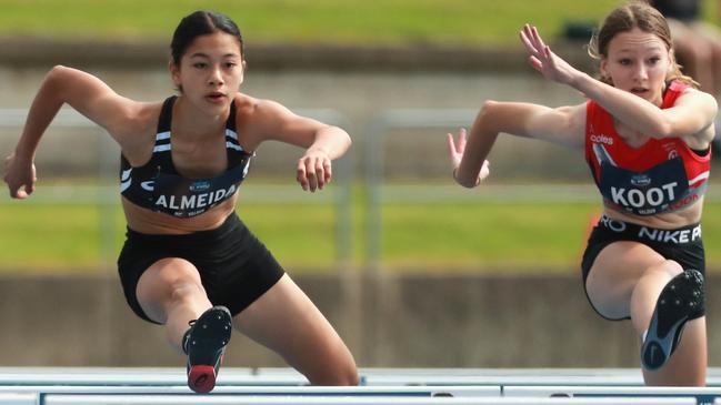 Jaide Almeida of Newtown High School Of The Performing Arts at the NSW All Schools Championships.