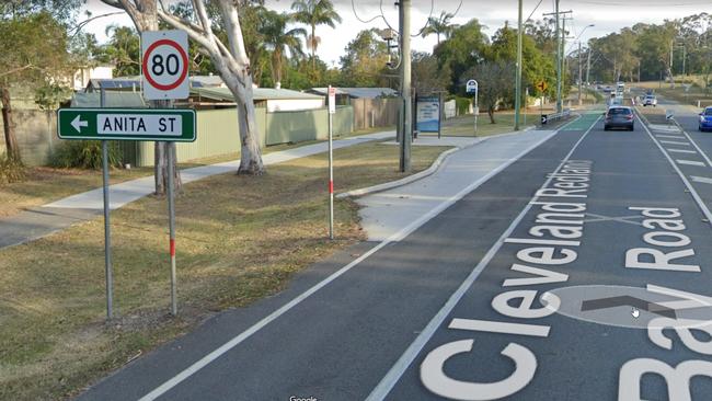 The busy Cleveland-Redland Bay Rd where $5 million will be spent putting in traffic lights at Anita St.