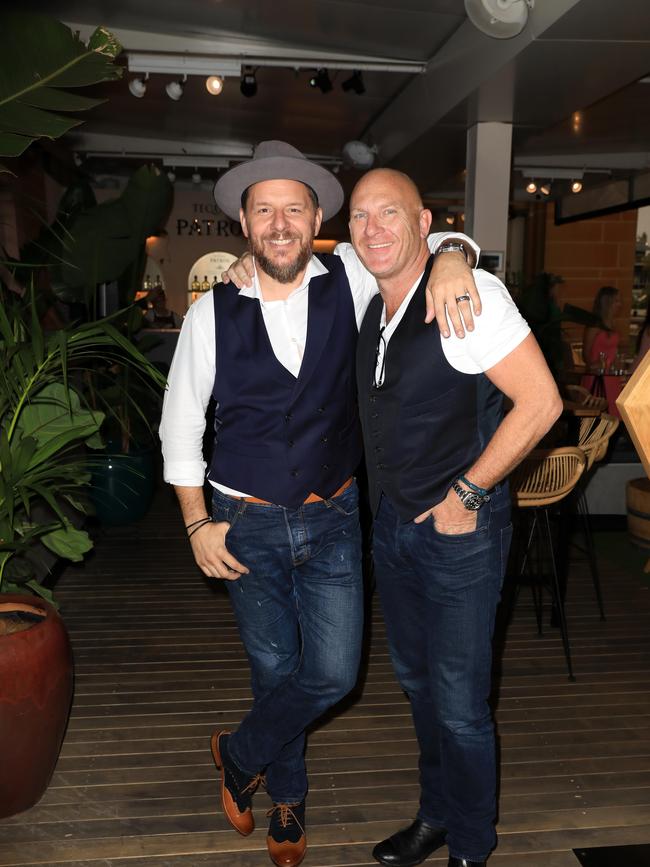 Manu Feildel and Matt Moran at the Delicious 18th Birthday held at the Museum of Contemporary Art at The Rocks. Picture: Christian Gilles