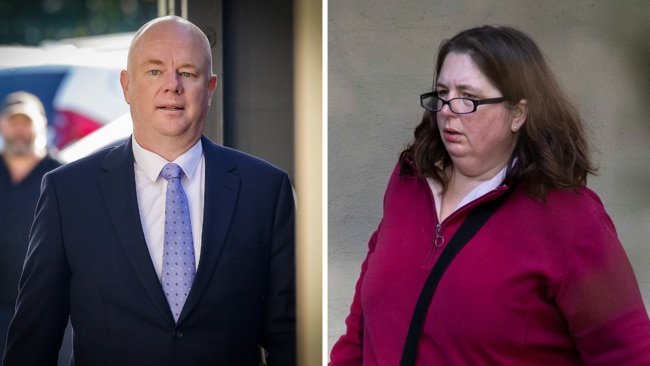 Simon Patterson gave evidence in the murder trial of his estranged wife, Erin, on Thursday.