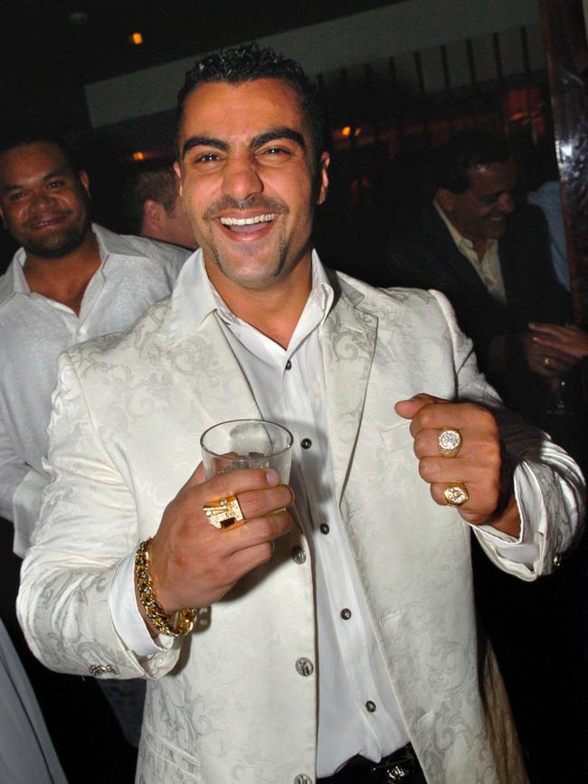 Comanchero president Mick Hawi at the Sapphire Suite Nightclub in Kings Cross in 2006. Buddle was named during Hawi’s murder trial.