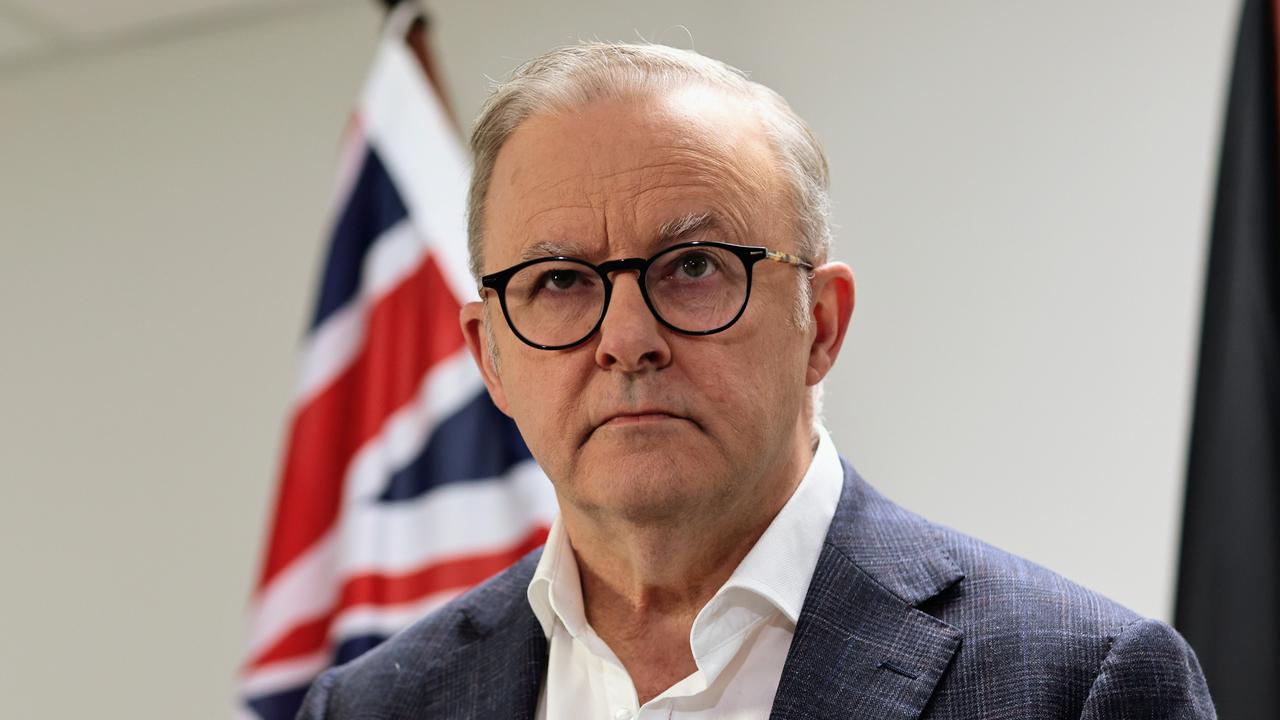 Australian Prime Minister Anthony Albanese delivers a press conference in Cairns, Far North Queensland, following the American President Joe Biden's withdrawal from the 2024 presidential race. Picture: Brendan Radke