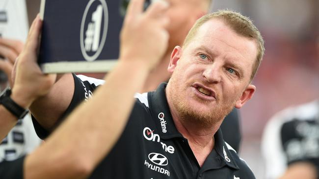 Michael Voss suffered his first loss as Carlton coach. Picture: Matt Roberts/AFL Photos/Getty Images