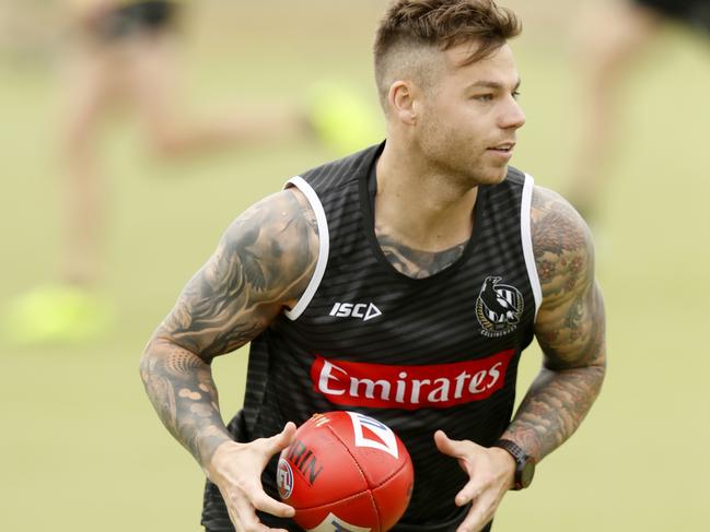 Jamie Elliott trains at the Holden Centre. Picture: Getty Images